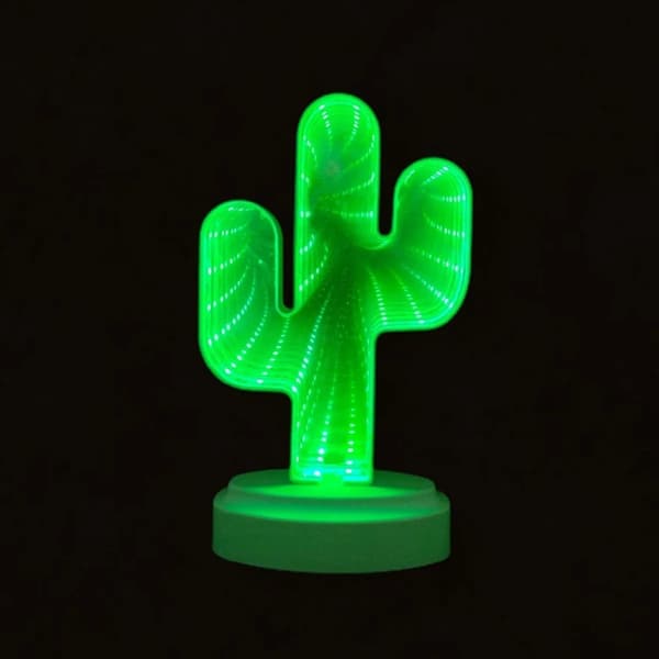 LED-lampa Kaktus, Grön