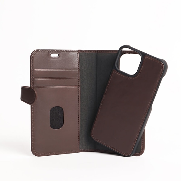 Buffalo Wallet Læder Til 3 kort iPhone 13 Mini Brun Brun
