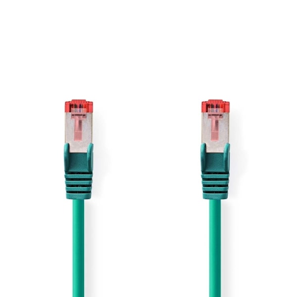 Nedis CAT6 Verkkokaapeli | RJ45 uros | RJ45 uros | S/FTP | 1.00 m | Pyöreä | LSZH | Vihreä | Kirjekuori