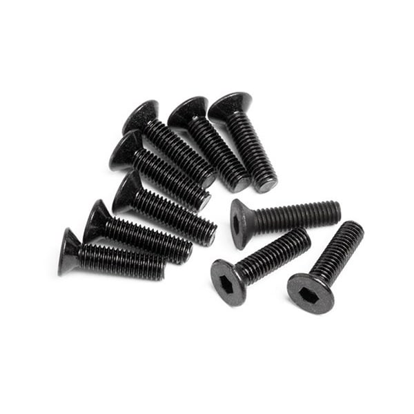 Flat Head Screw M3X12Mm (Hex Socket/10Pcs)