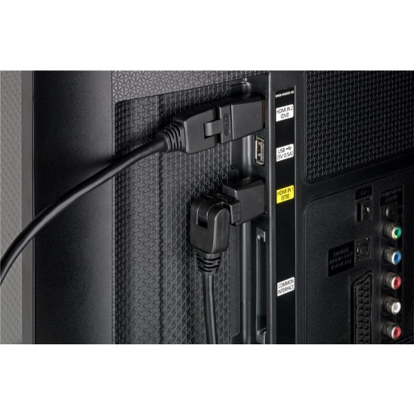 Goobay Höghastighets-HDMI™ 360°-kabel med Ethernet HDMI™-kontakt