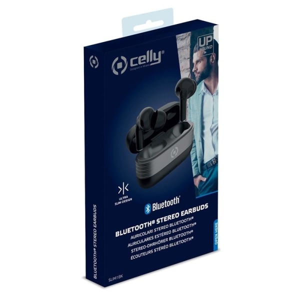 Celly Slim1 True Wireless Headset In-ear, Svart Svart