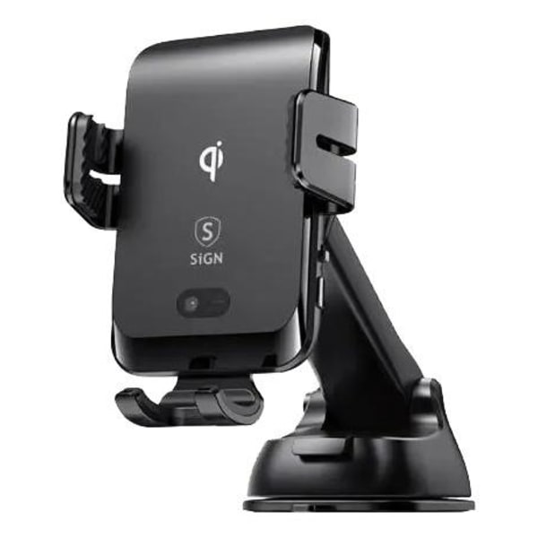 SiGN car holder for smartphones, wireless charging, black