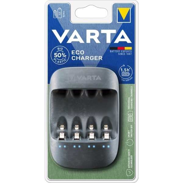 Varta Eco Charger (type 57680) oplader op til 4x AA-batterier el
