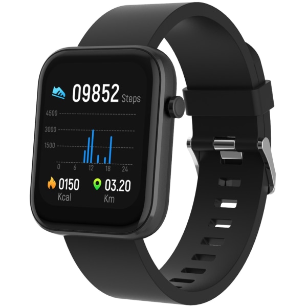 Denver SW-182B Bluetooth smartwatch with heart rate sensor, blood pressure and blood oxygen monitor