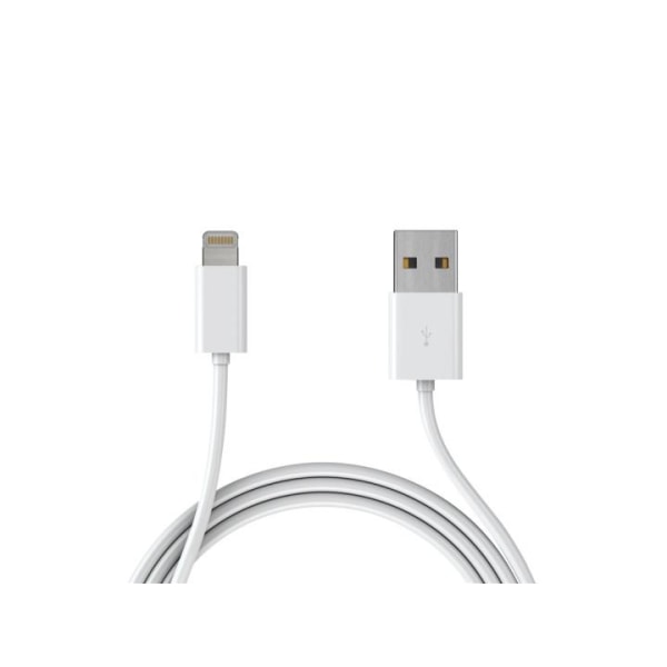 Laadukas USB-kaapeli iPhonelle ja iPadille, 1 metri (valkoinen)