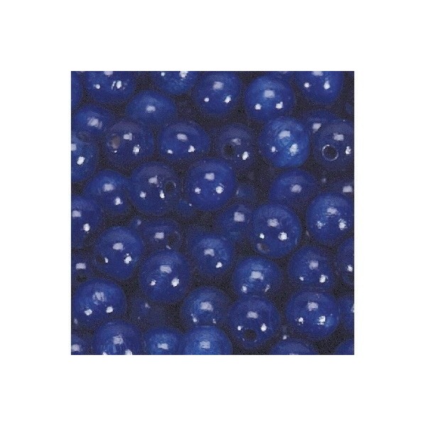 Træperler 10mm 1000 stk m.blå