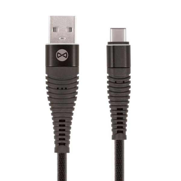 Forever Shark - USB typ-C kabel, svart