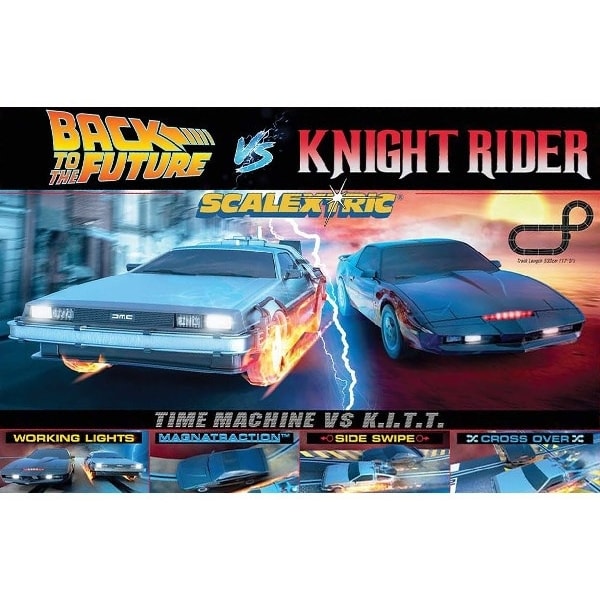 SCALEXTRIC Back to the Future vs Knight Rider 1980 Race Set