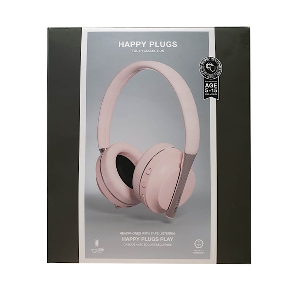 Happy Plugs Play Høretelefoner Over-Ear 85dB Trådløse Rosa/Guld Rosa