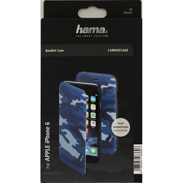 HAMA Mobil Wallet DesignLine iPhone 6/6S Camo Blå Flerfärgad