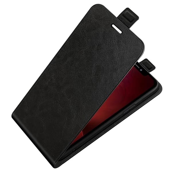 Flip-etui i PU-læder til iPhone 13, Sort Svart