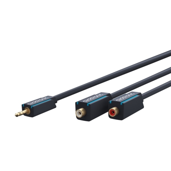 ClickTronic 3,5 mm AUX till RCA-adapterkabel, stereo Premiumkabe