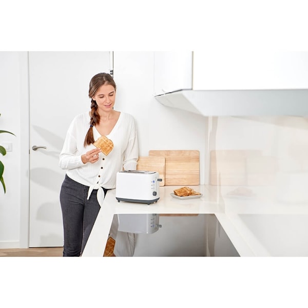 BLACK+DECKER Leivänpaahdin 2 Viipaletta Valkoinen