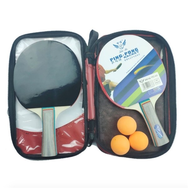 Portabelt pingisset - 2st racket, 3st bollar