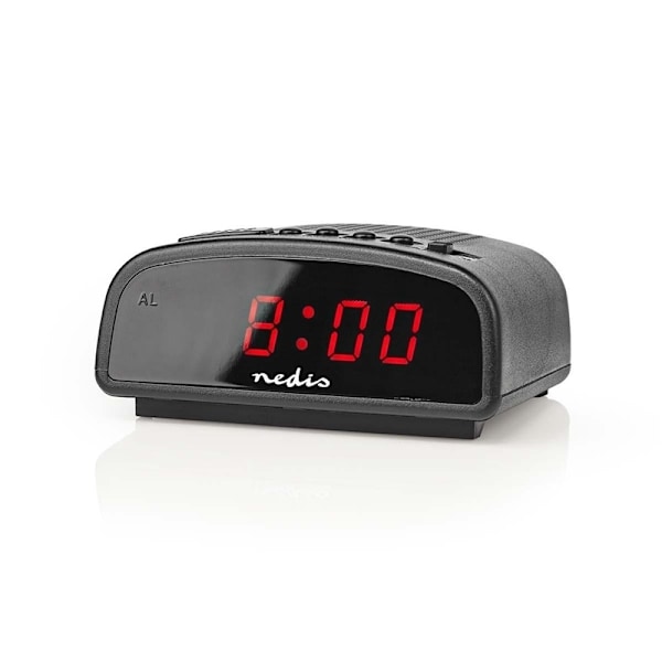 Nedis Digitalt Bord Vækkeur | LED Display | Snooze funktion | Nej | Sort