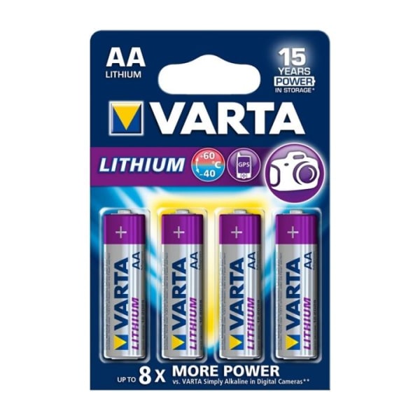 Varta Litium Paristo AA | 1.5 V DC | 2900 mAh | 4-Blister-kortti
