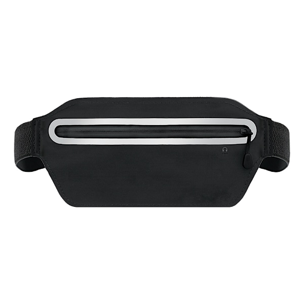 STREETZ Sport waist bag, reflective, fits most mobile phones, black Svart