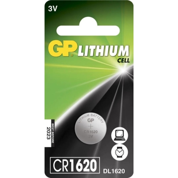 GP CR1620 Lithium Mønt 1 Pakke (B)