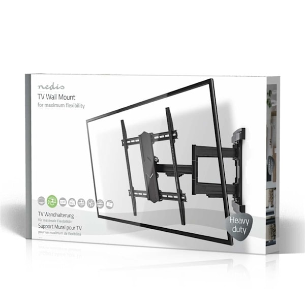 Nedis Tilt och vridbart TV väggfäste | 43 - 100 " | Maximal skärmvikt som stöds: 70 kg | Går att tilta | Roterbar | Minsta väggdistans: 70 mm | Maxima