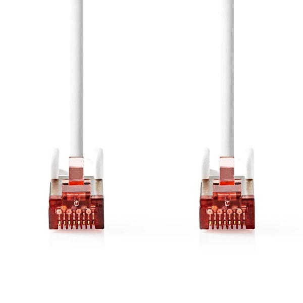 Nedis CAT6a nätverkskabel | S/FTP | RJ45 hane | RJ45 hane | 1.00 m | Snagless | Rund | LSZH | Vit | Låda