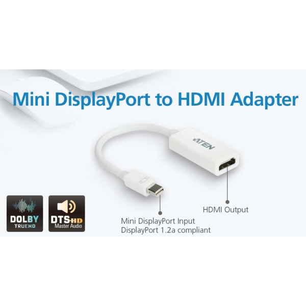 aten Mini Displayport-Kabel Mini DisplayPort-hane - HDMI Kontakt
