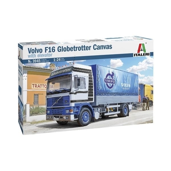 Italeri 1:24 Volvo F16 Globetrotter Canvas with elevator