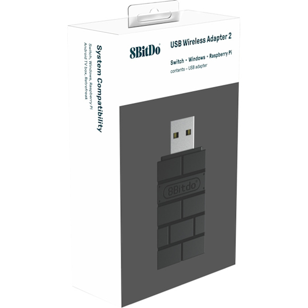 8BitDo USB Wireless Adapter 2 trådlös adapter, Switch / PC