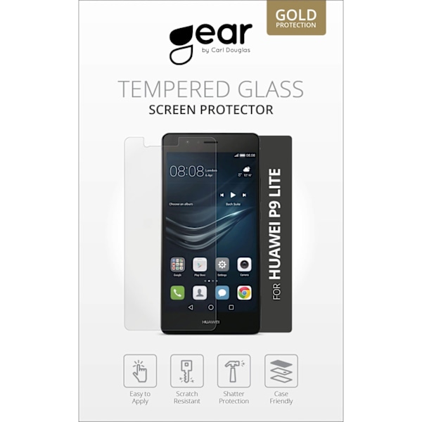 GEAR Härdat Glas 2.5D Huawei P9 Lite Transparent