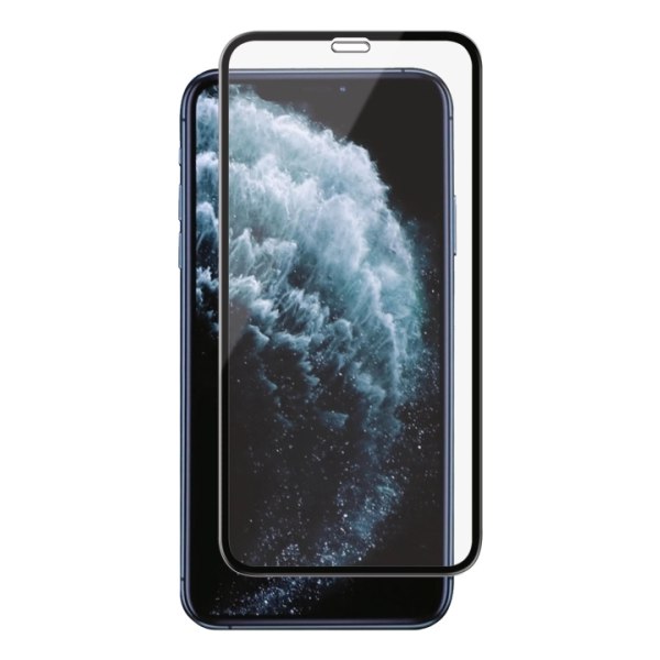 panzer iPhone XS Max/11 Pro Max, Curved Silicate Glass, black Transparent,Svart