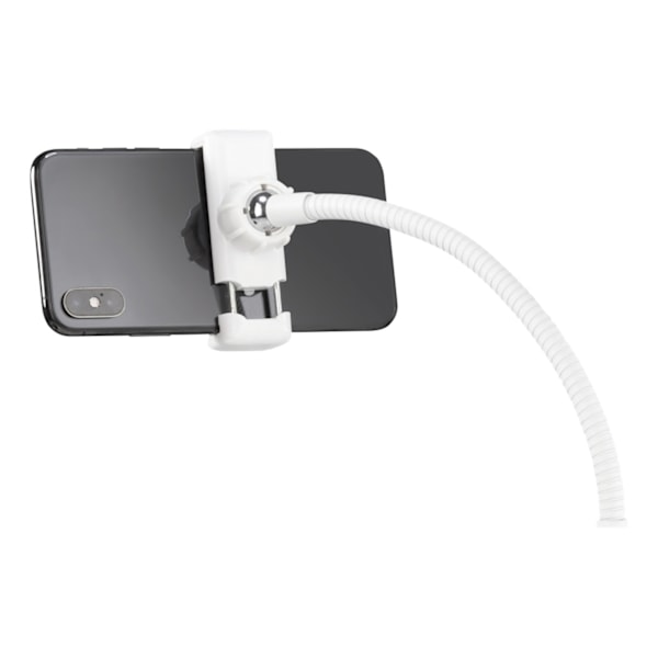 DELTACO 3-IN-1 Selfie Ring Lampa med smartphone och mikrofonhållare, v