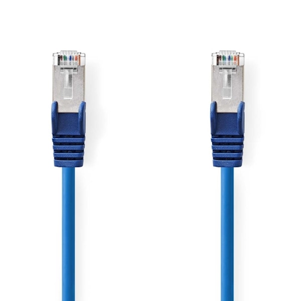 Nedis CAT5e netværkskabel | SF/UTP | RJ45 Han | RJ45 Han | 5.00 m | Runde | PVC | Blå | Label