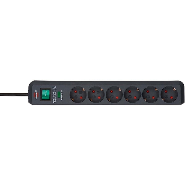 brennenstuhl Surge Skyddad Extension Socket Eco-Line 6-Way1.50 m - Jordad Kontakt