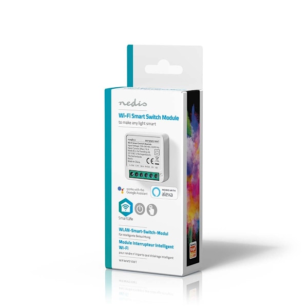 Nedis SmartLife Afbryder | Wi-Fi | 3680 W | Terminalforbindelse | App tilgængelig til: Android™ / IOS