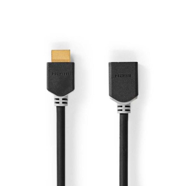 Nedis High Speed â€‹â€‹HDMI â„¢ kabel med Ethernet | HDMIâ„¢ Stik | HDMI â„¢ -udgang | 4K@60Hz | ARC | 18 Gbps | 3.00 m | Runde | PVC | Antracit | Box