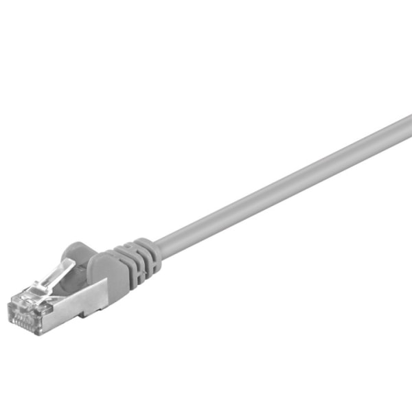 Goobay Patchkabel CAT 5e, F/UTP, grå, 5 m kopparklädd aluminiumtråd (CCA)