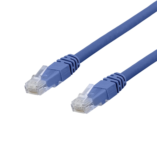 DELTACO U/UTP Cat6a patchkabel, LSZH, 0,5m, Blue