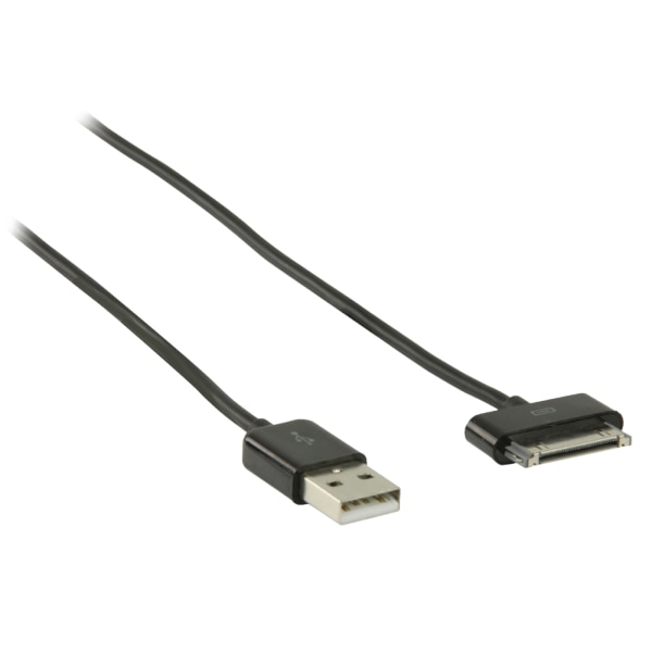 Valueline Synkronointi- ja Latauskaapeli Apple Telakka 30-Pin - USB A Uros 2.00 m Musta