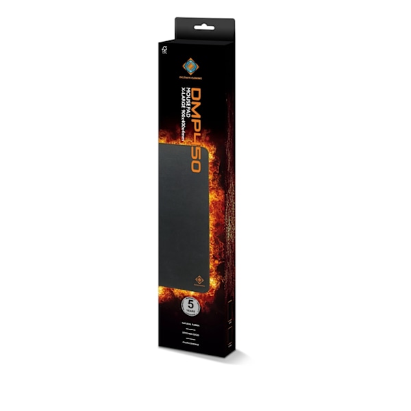 DELTACO GAMING DMP450 XL Musemåtte, 900x400, syet kanter, sort