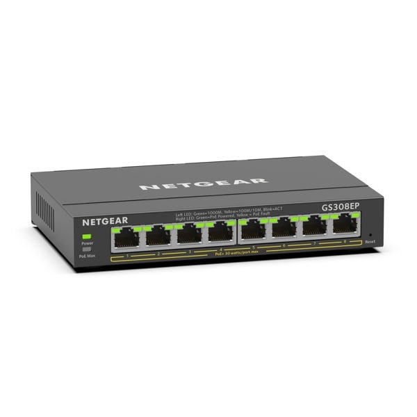 Netgear 8PT GE PLUS SWCH W/ POE+ Sort