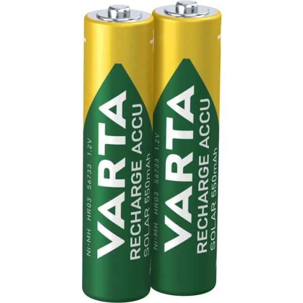 Varta AAA (Micro)/HR03 (56733) laddningsbart batteri - 550 mAh, 2 st. blister Nickel-metallhydrid batteri (NiMH), 1,2 V