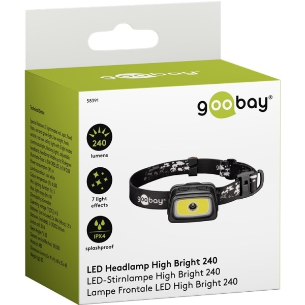 Goobay LED-pannlampa High Bright 240 med 240 lm och kallt vitt l