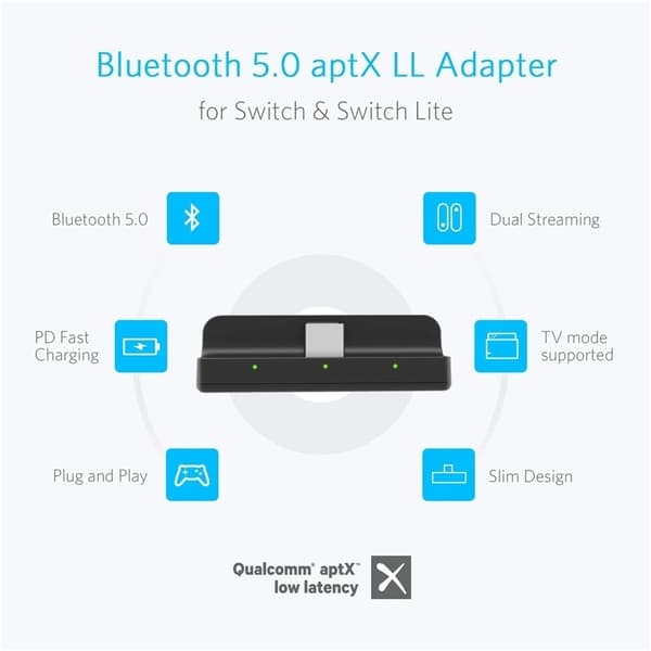 Invery Bluetooth Ljudsändare till Nintendo Switch