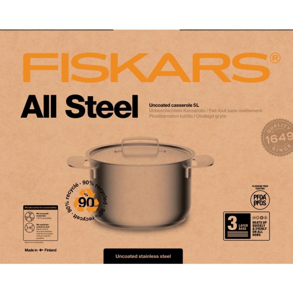 Fiskars All Steel gryta 5,0L