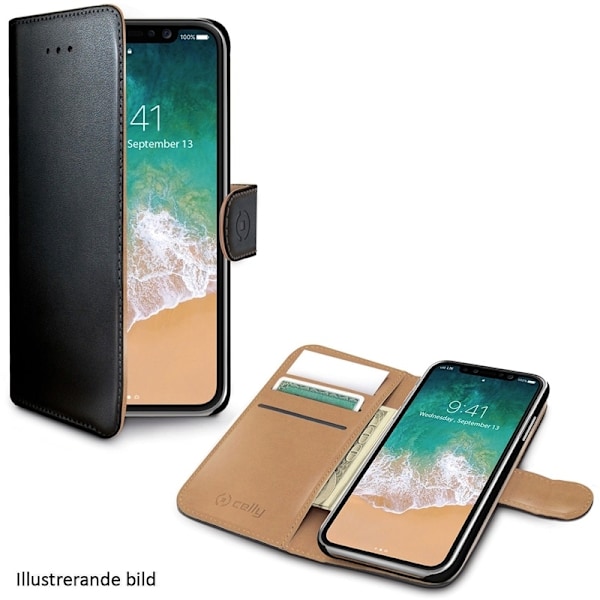 Celly Wallet Case iPhone 11 Svart Svart