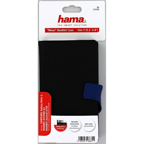 Hama Wallet Move3 Universal 5,2 - 5,8" Sort Svart