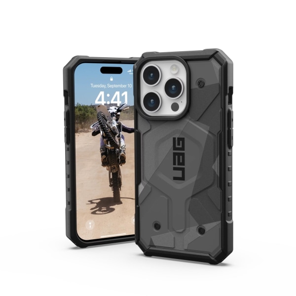 Urban Armor Gear iPhone 15 Pro Pathfinder SE  - Geo Camo Grå