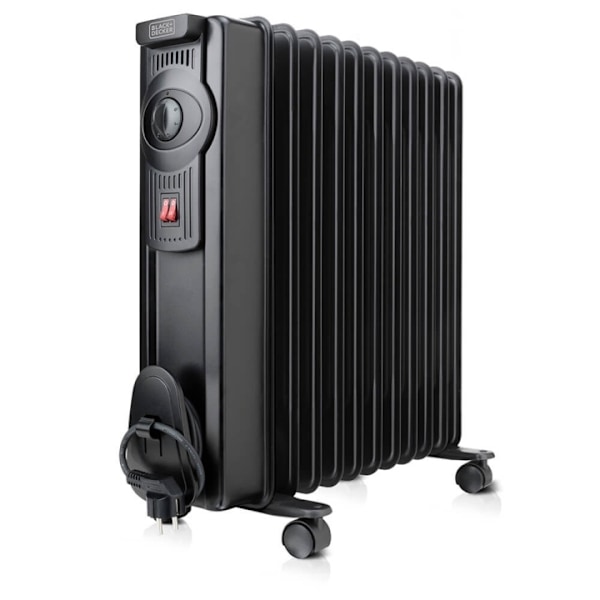 BLACK+DECKER Olieradiator 2000W Sort