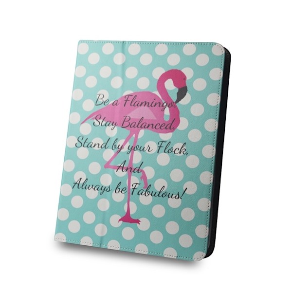 Universal suojakotelo, Flamingo pisteitä tabletille, 9-10 Flerfärgad