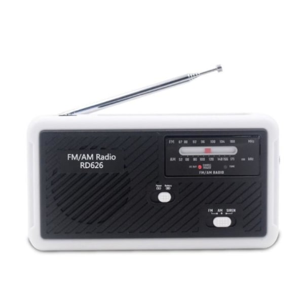 Multifunktionel Krankradio med LED lys - FM radio, USB, Solcelle 7084 | 350  | Fyndiq